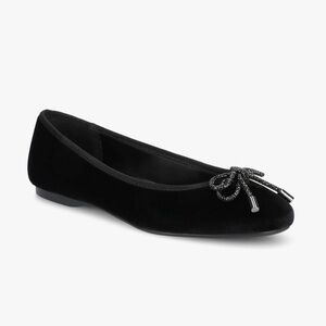 Birdies Hummingbird Flats- Black Velvet with Bow- Size 10 Retail $175 Workwear